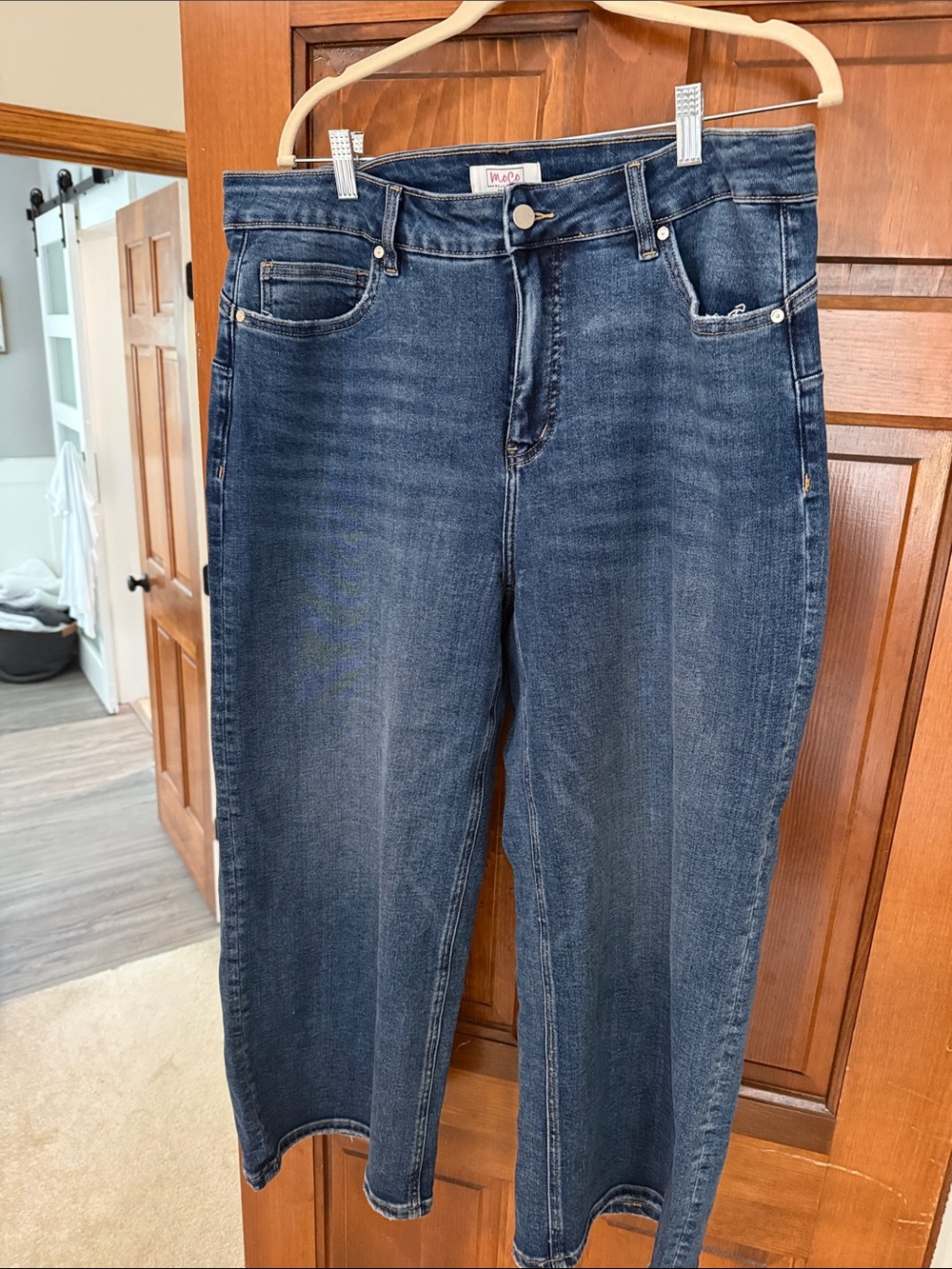 Women’s Dark Blue High-Rise Straight Jeans